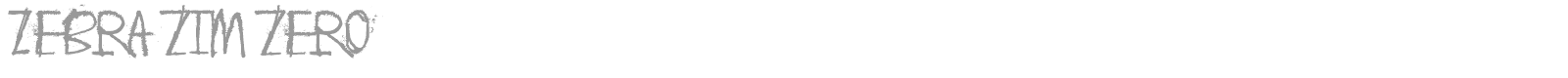 Zebra zim zero font preview